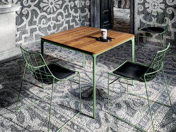 SLIM - Square ceramic garden table by Sovet italia - view 2